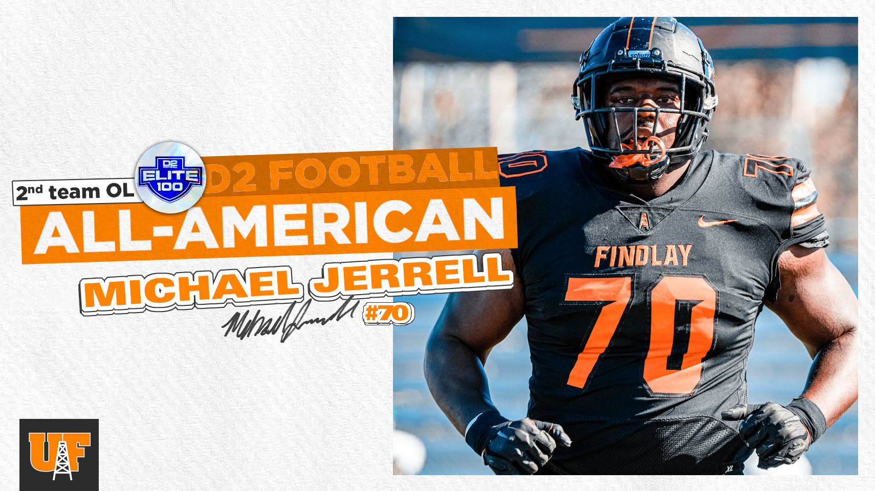 Mike Jerrell d2 football all american graphic