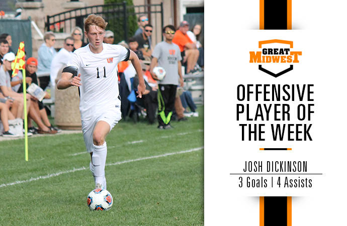 Dickinson Named Great Midwest Player of the Week