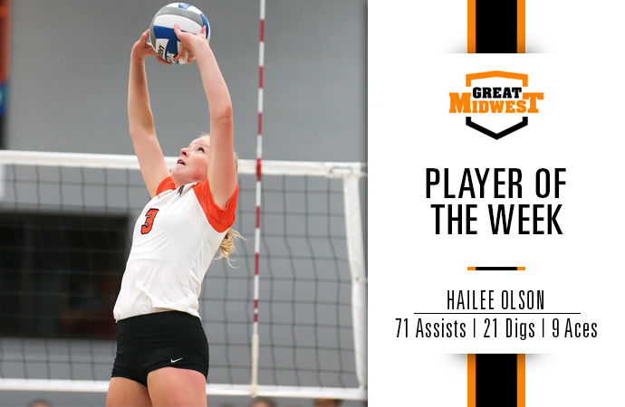 Olson Named Great Midwest Player of the Week