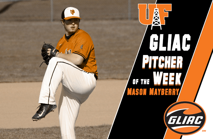 Mason Mayberry Named GLIAC Pitcher of the Week