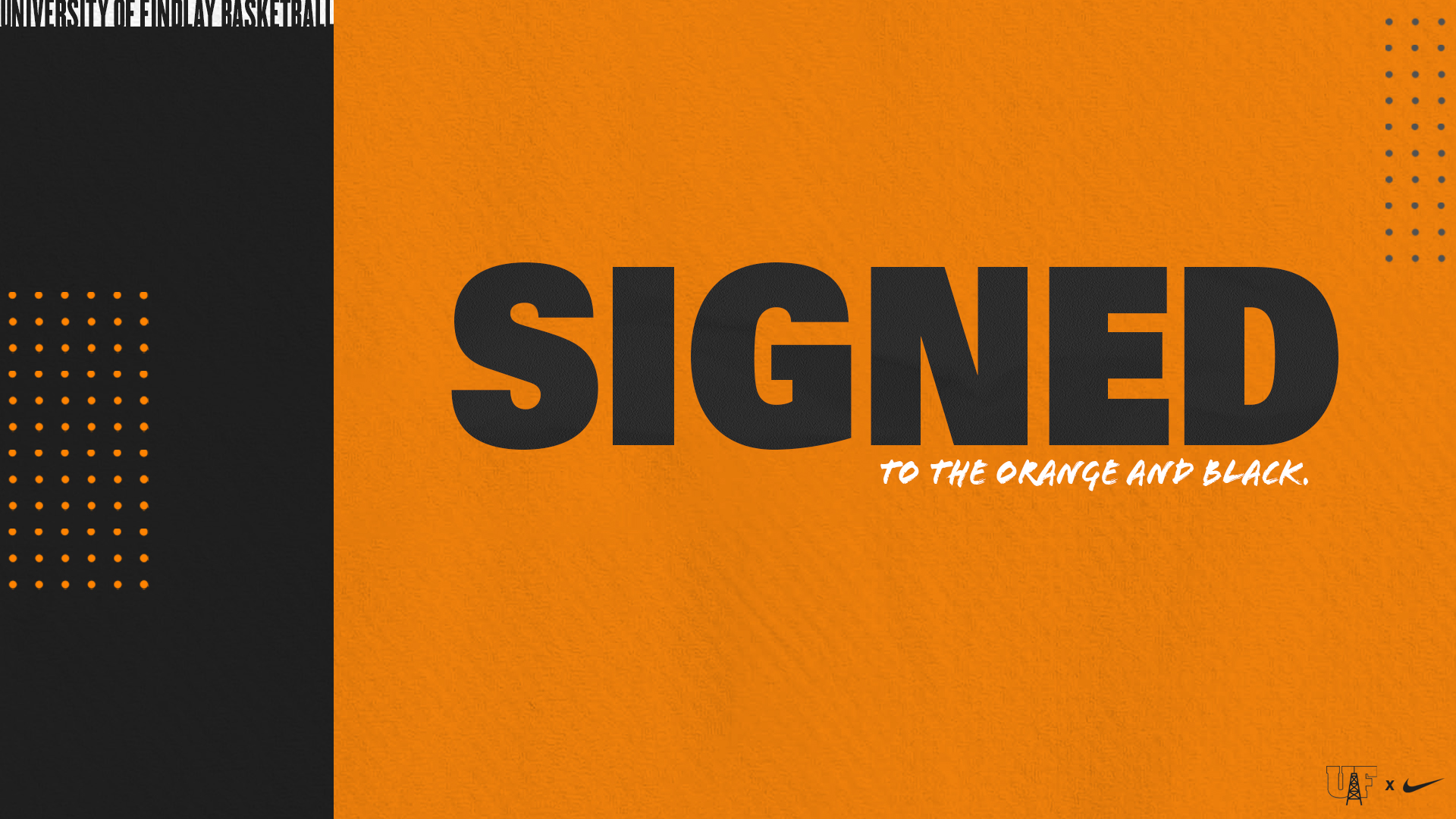Graphic for signees.