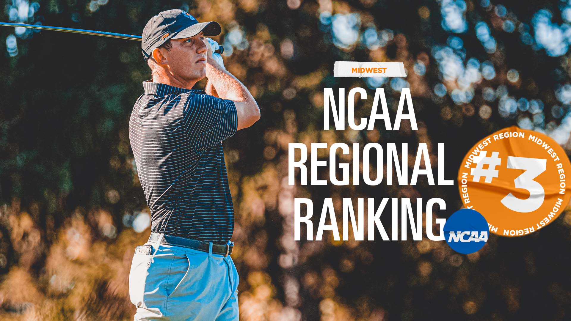 Men's Golf in Third in Midwest Regional Rankings