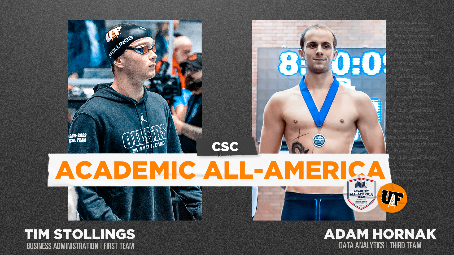 Stollings and Hornak Named Academic All-American by CSC