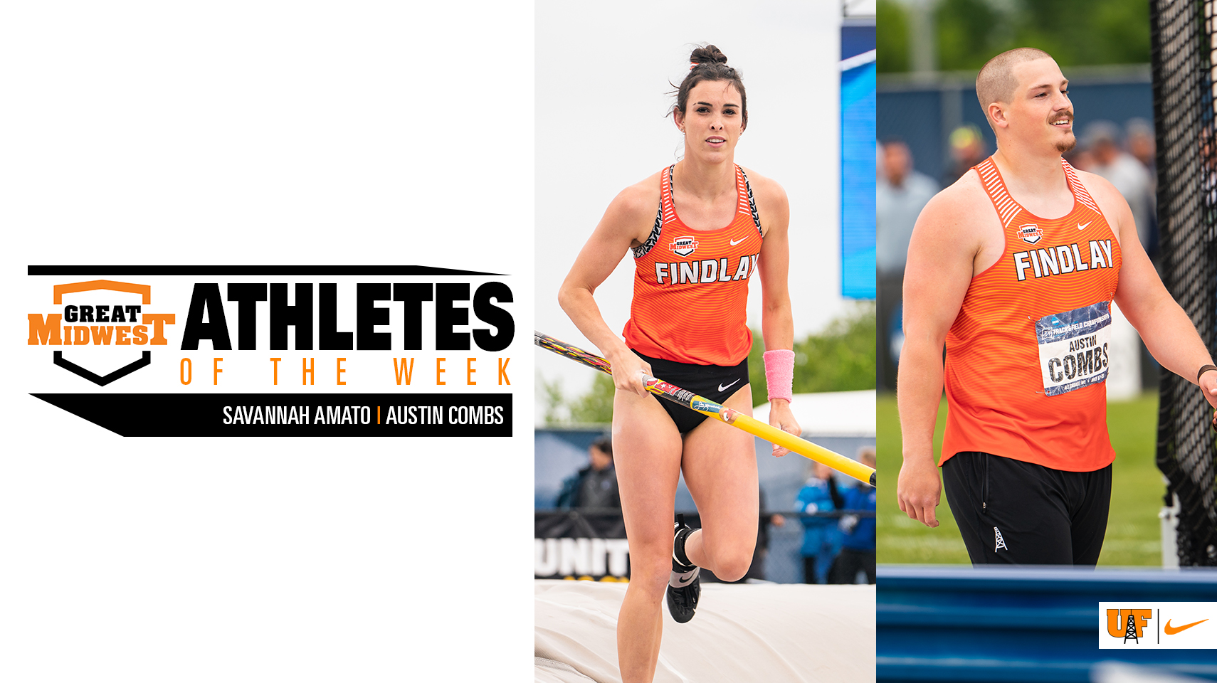 Amato and Combs Earn G-MAC Field Athlete of the Week