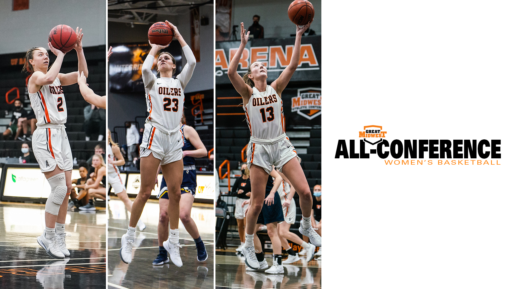 Women's basketball all-conference graphic