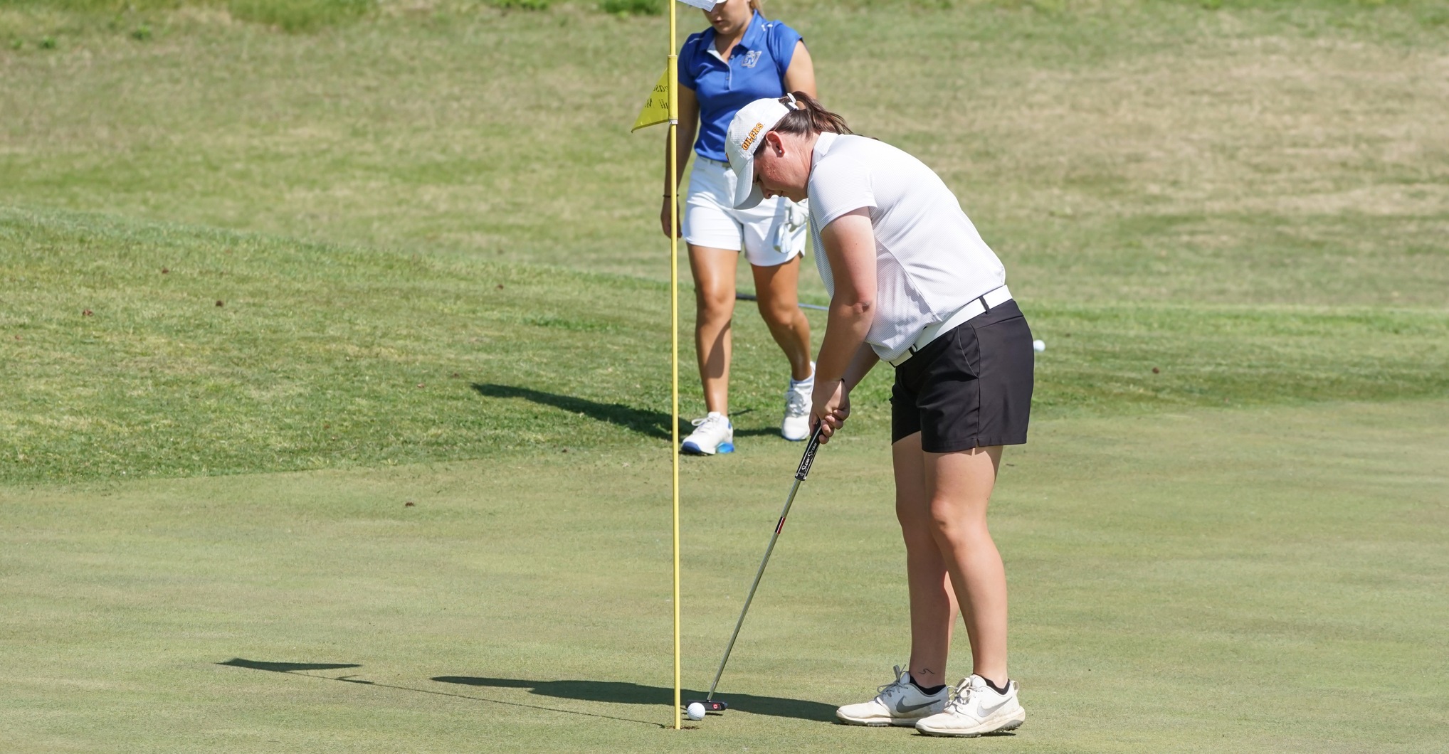 Meredith Wipper taps in for birdie on the par-three, 12th hole in the second round of the NCAA DII East Regional